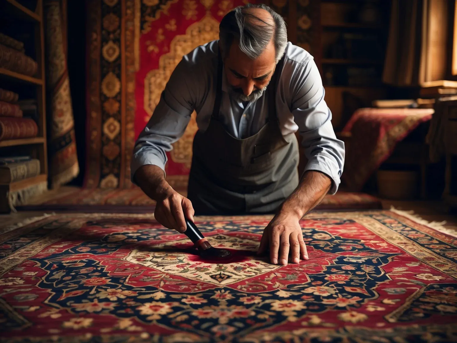 Wine stain removal Persian rugs in Menlo Park